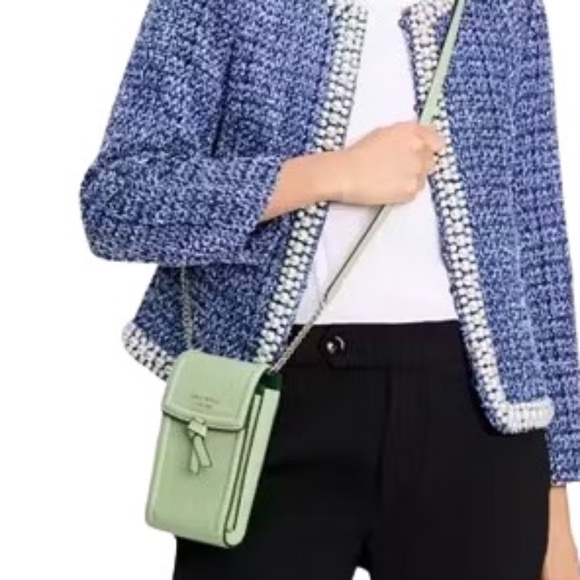 BIG PRICE DROP!! Kate Spade NY Knott Phone Crossbody On Pebble Leather Brown - Picture 3 of 11